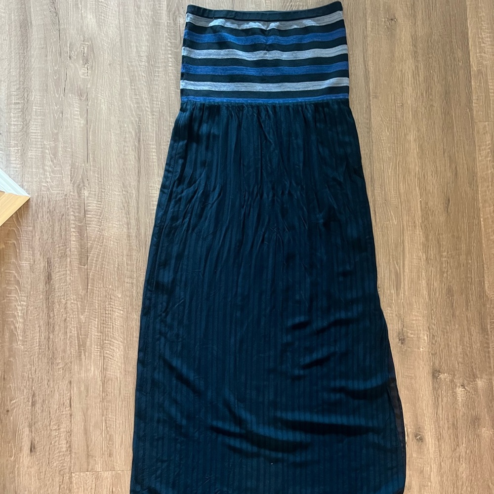 Rachel Roy Strapless Blue Maxi Dress XL